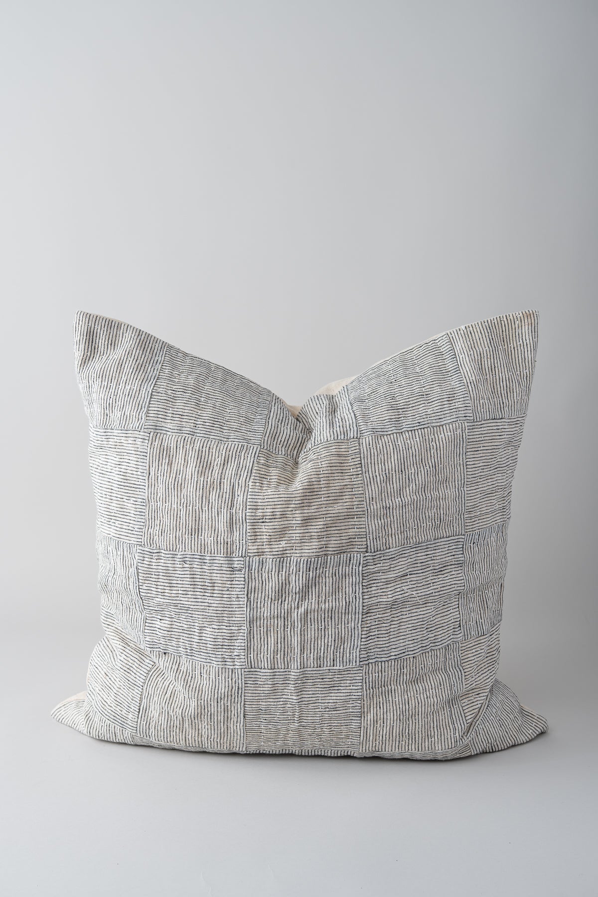 Black And White Patched Throw Pillow