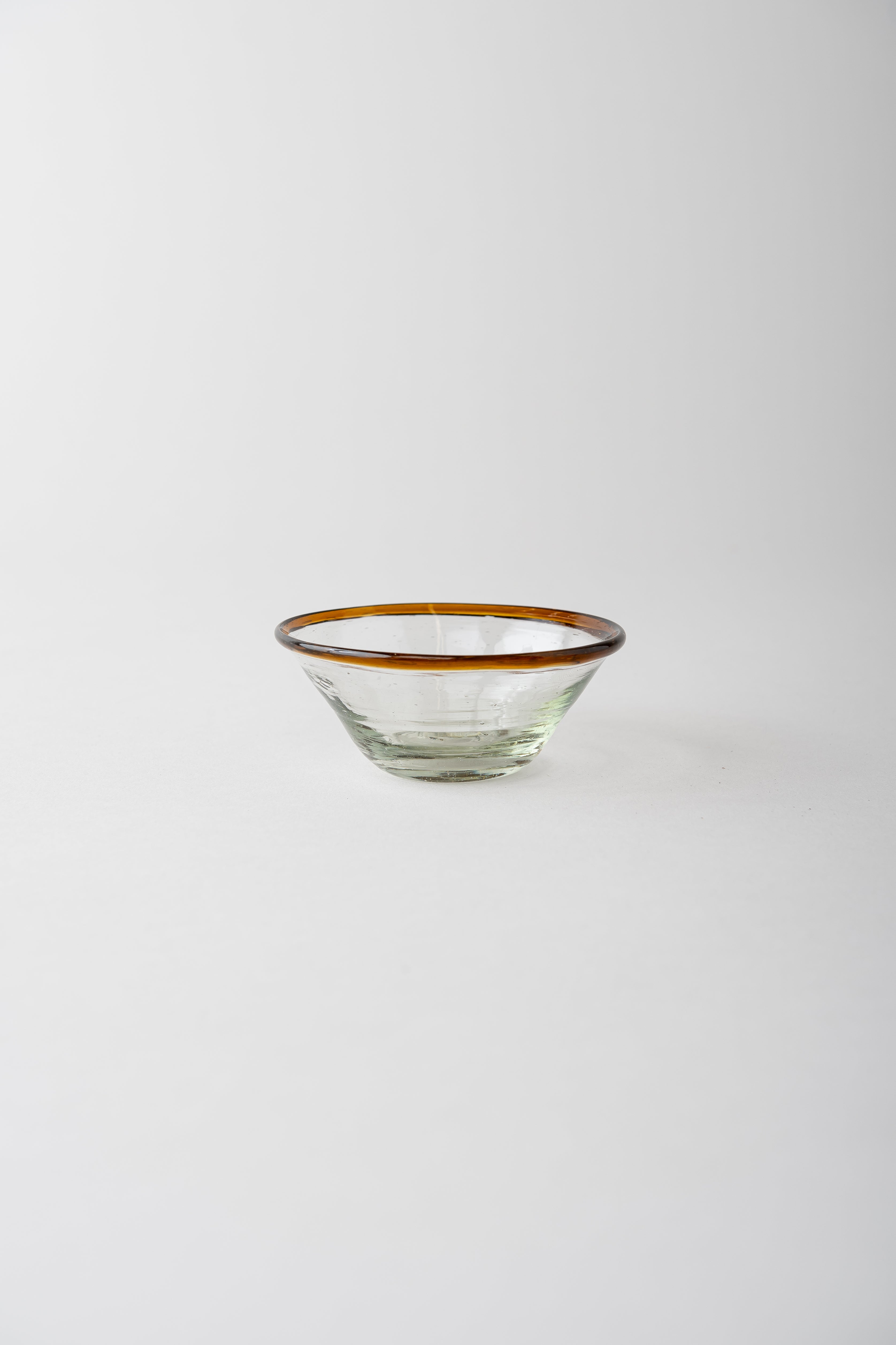 Glass Pinch Bowl - Amber