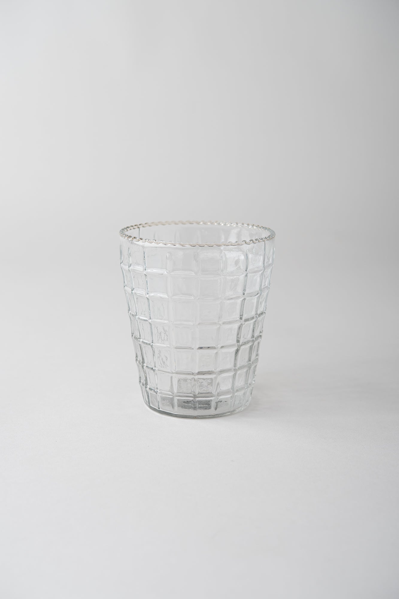 June Home Supply Ruffle Glass Lattice Tumbler - Thumbnail 2