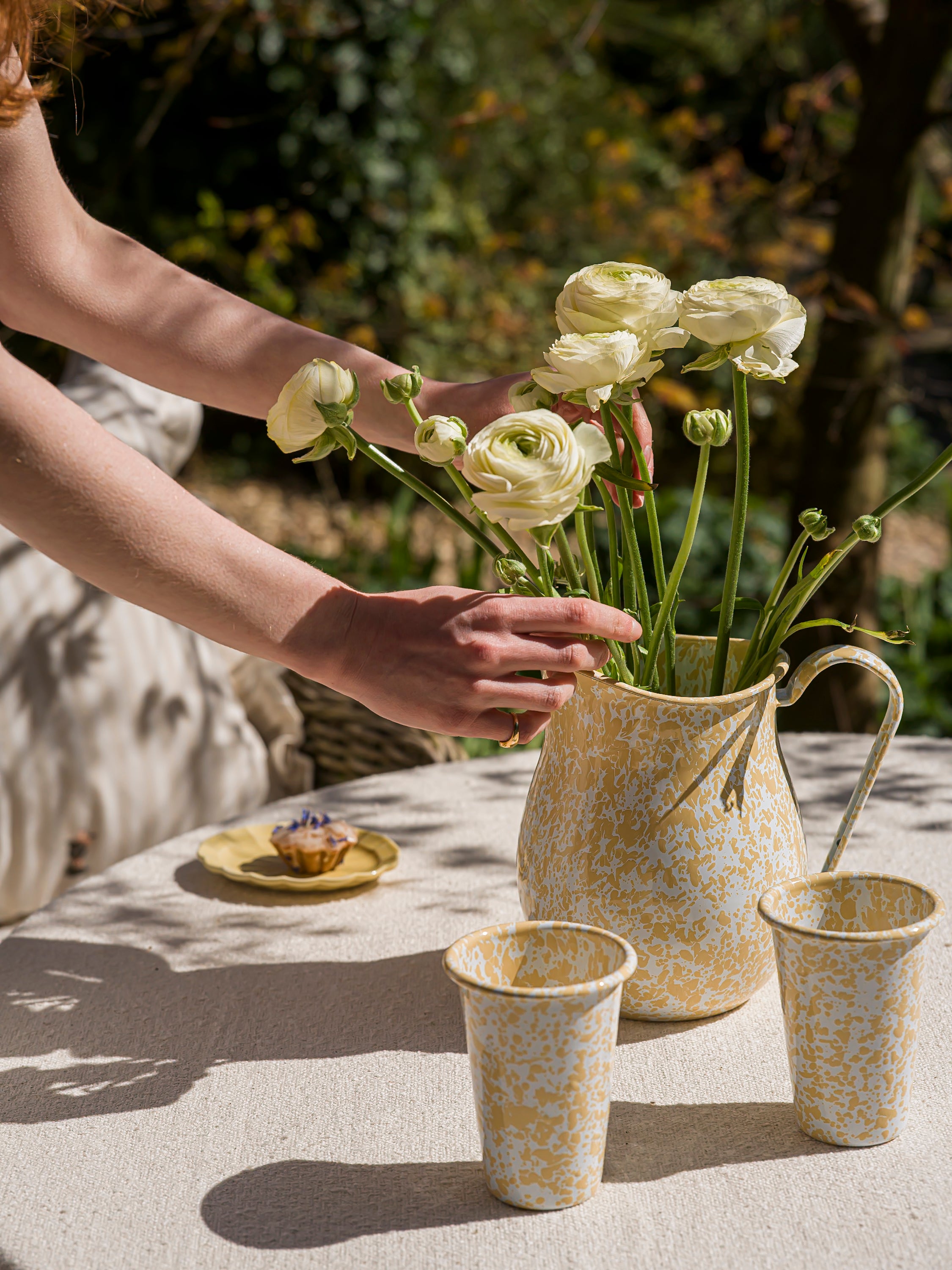 June Home Supply Enamel Splatterware Pitcher - Thumbnail 3