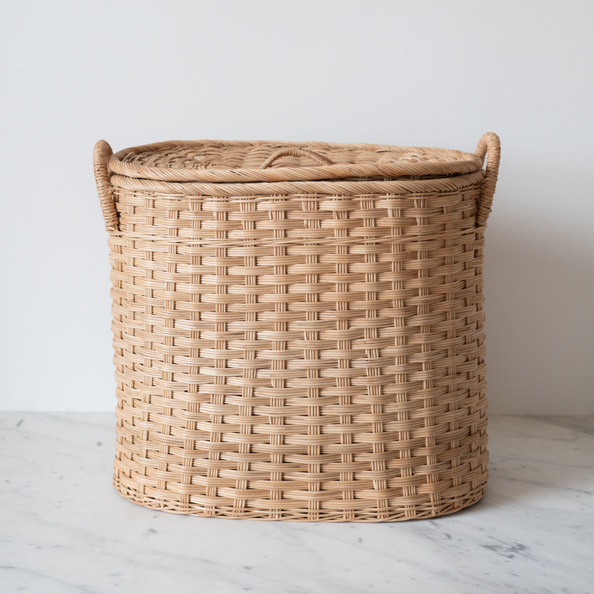 Handwoven Storage Hamper with Lid