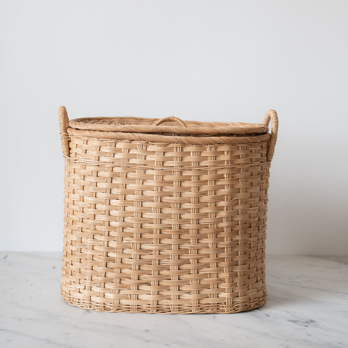 Handwoven Storage Hamper with Lid