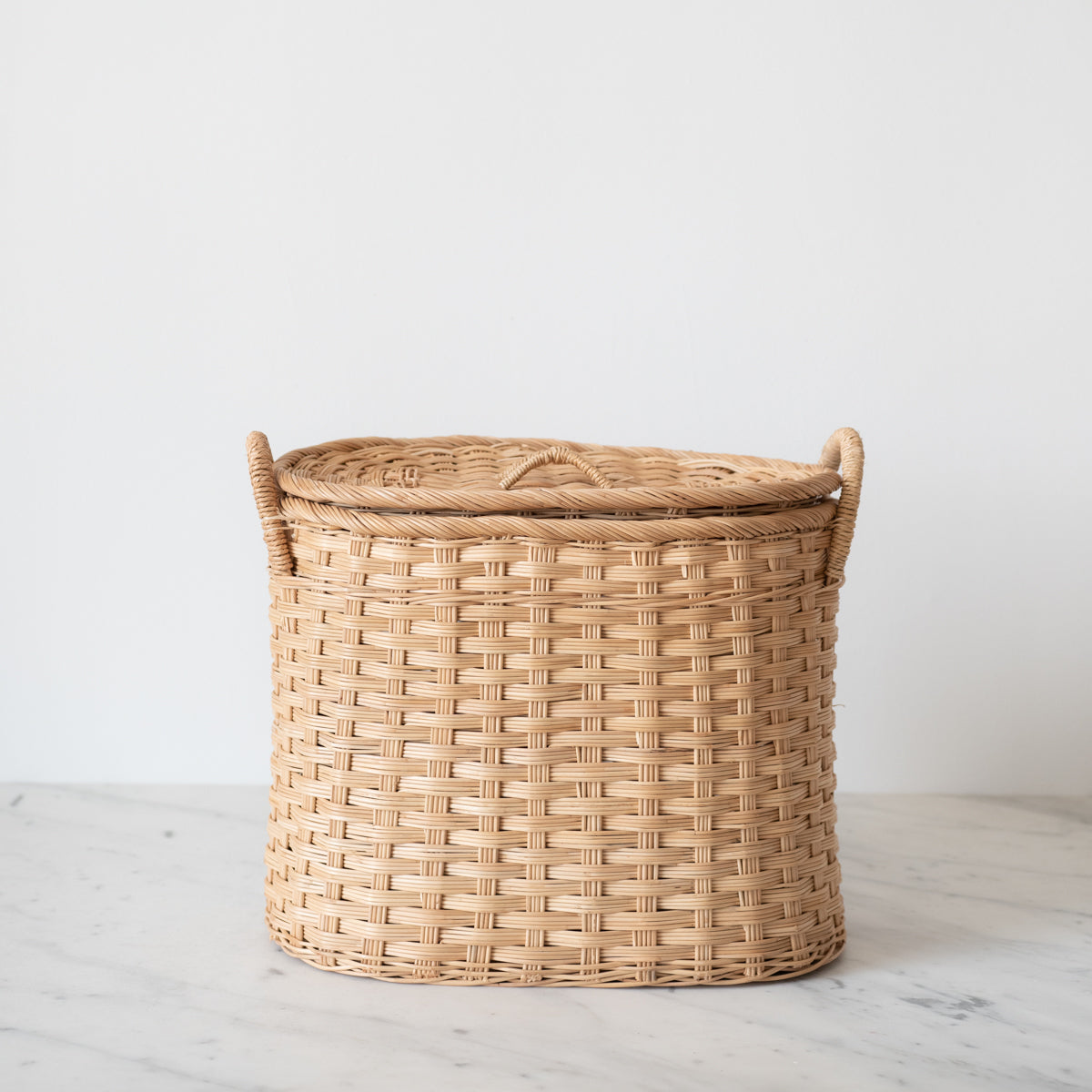 Handwoven Storage Hamper with Lid