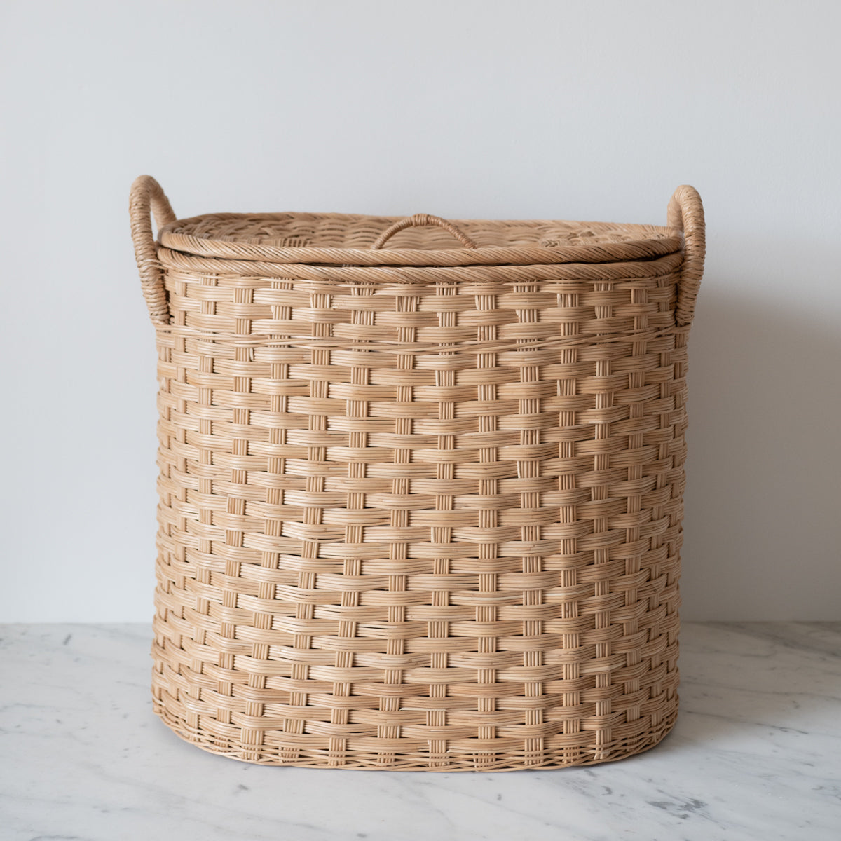 Handwoven Storage Hamper with Lid
