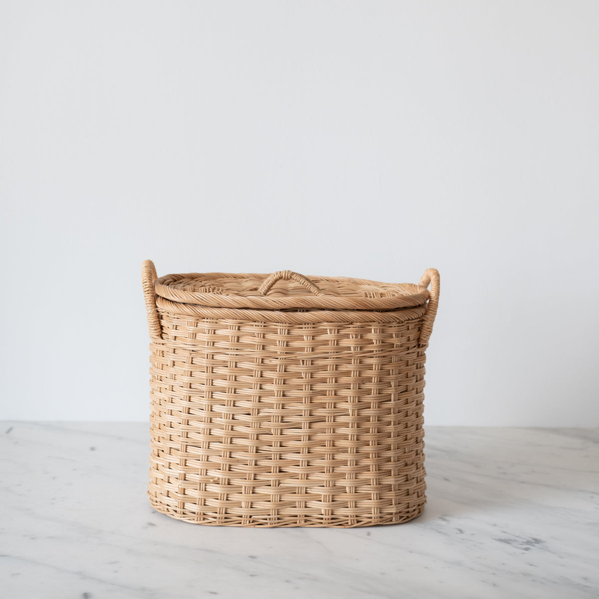 Handwoven Storage Hamper with Lid