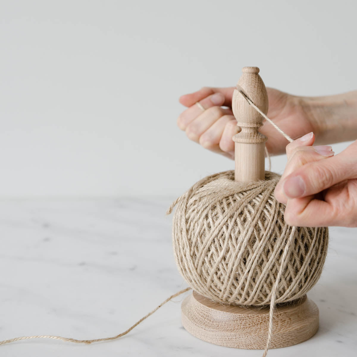 June Home Supply Oak Twine Stand