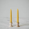 6 inch beeswax taper candle - set of two